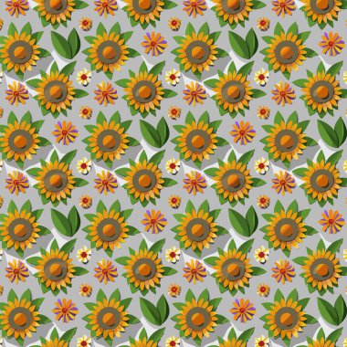 Yapraklı çiçek deseni. Çiçek buketleri çiçek kompozisyonları. Çiçek deseni