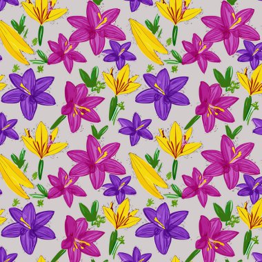 Yapraklı çiçek deseni. Çiçek buketleri çiçek kompozisyonları. Çiçek deseni