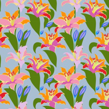 Yapraklı çiçek deseni. Çiçek buketleri çiçek kompozisyonları. Çiçek deseni