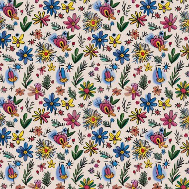 Yapraklı çiçek deseni. Çiçek buketleri çiçek kompozisyonları. Çiçek deseni