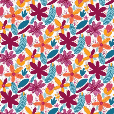 Yapraklı çiçek deseni. Çiçek buketleri çiçek kompozisyonları. Çiçek deseni