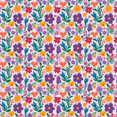 Yapraklı çiçek deseni. Çiçek buketleri çiçek kompozisyonları. Çiçek deseni