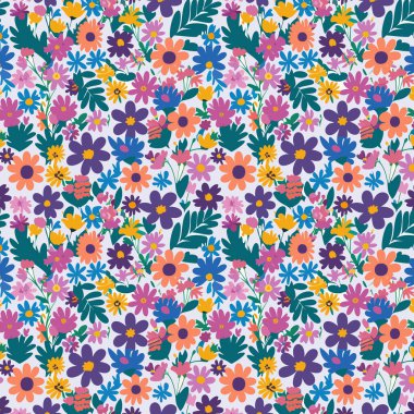 Yapraklı çiçek deseni. Çiçek buketleri çiçek kompozisyonları. Çiçek deseni