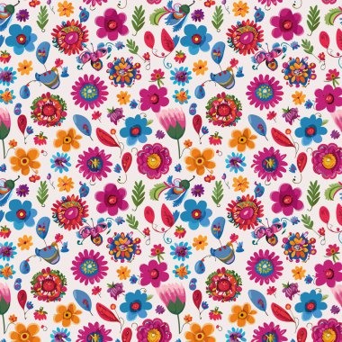 Yapraklı çiçek deseni. Çiçek buketleri çiçek kompozisyonları. Çiçek deseni