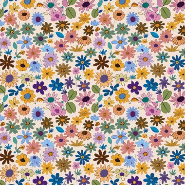 Yapraklı çiçek deseni. Çiçek buketleri çiçek kompozisyonları. Çiçek deseni