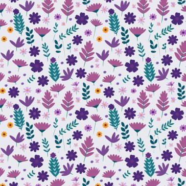 Yapraklı çiçek deseni. Çiçek buketleri çiçek kompozisyonları. Çiçek deseni