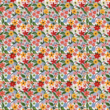 Yapraklı çiçek deseni. Çiçek buketleri çiçek kompozisyonları. Çiçek deseni