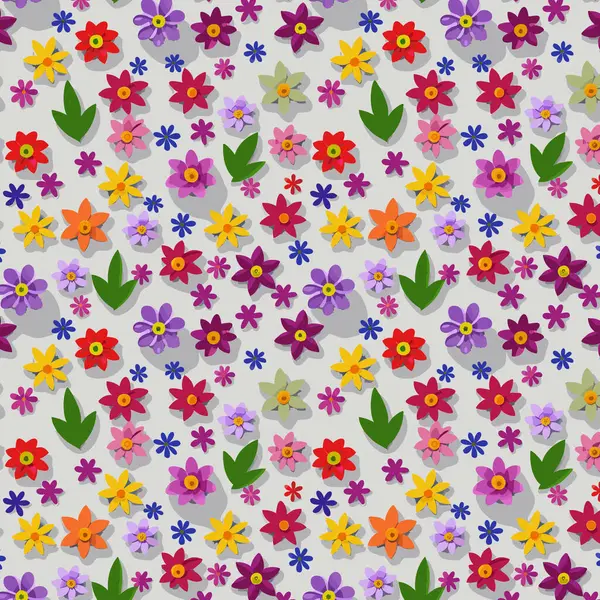 Blütenmuster Mit Blättern Blumensträuße Blumenkompositionen Florales Muster — Stockfoto