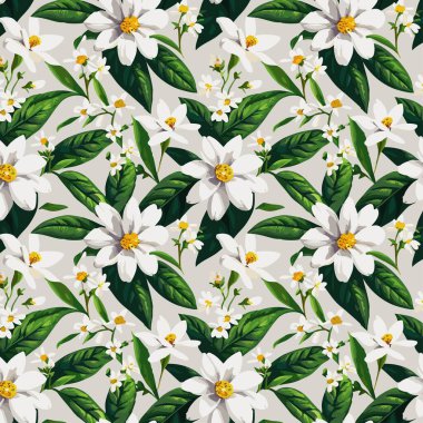 Desen sanat tasarımı. Yapraklı çiçek deseni. Çiçek buketleri. Çiçek kompozisyonları. Çiçek deseni