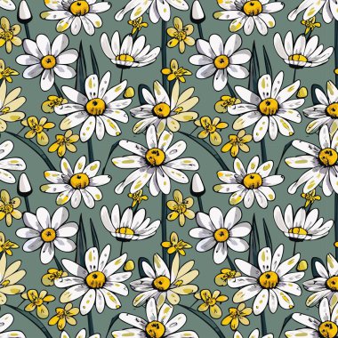 Desen sanat tasarımı. Yapraklı çiçek deseni. Çiçek buketleri. Çiçek kompozisyonları. Çiçek deseni