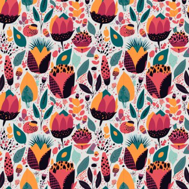 Yapraklı çiçek deseni. Çiçek buketleri çiçek kompozisyonları. Çiçek deseni