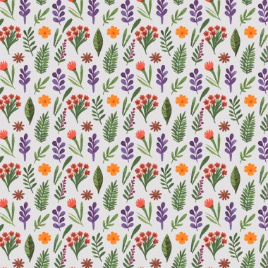 Yapraklı çiçek deseni. Çiçek buketleri çiçek kompozisyonları. Çiçek deseni