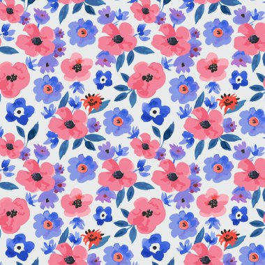 Yapraklı çiçek deseni. Çiçek buketleri çiçek kompozisyonları. Çiçek deseni