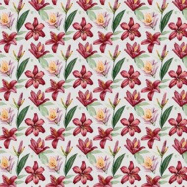 Yapraklı çiçek deseni. Çiçek buketleri çiçek kompozisyonları. Çiçek deseni