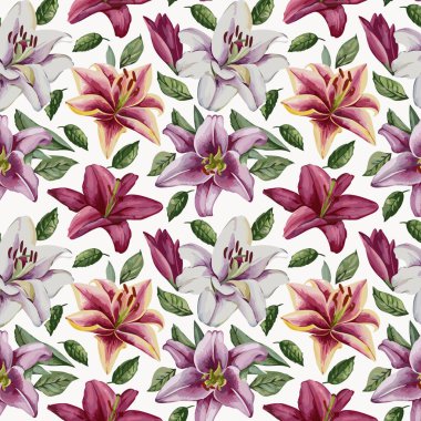 Yapraklı çiçek deseni. Çiçek buketleri çiçek kompozisyonları. Çiçek deseni