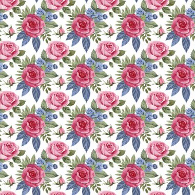 Yapraklı çiçek deseni. Çiçek buketleri çiçek kompozisyonları. Çiçek deseni