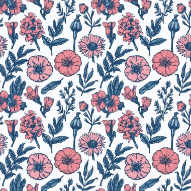 Yapraklı çiçek deseni. Çiçek buketleri çiçek kompozisyonları. Çiçek deseni