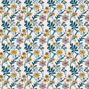 Yapraklı çiçek deseni. Çiçek buketleri çiçek kompozisyonları. Çiçek deseni