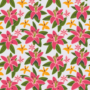 Yapraklı çiçek deseni. Çiçek buketleri çiçek kompozisyonları. Çiçek deseni