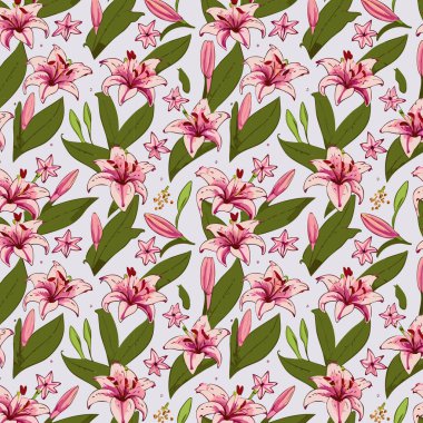 Yapraklı çiçek deseni. Çiçek buketleri çiçek kompozisyonları. Çiçek deseni