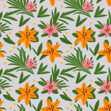 Yapraklı çiçek deseni. Çiçek buketleri çiçek kompozisyonları. Çiçek deseni