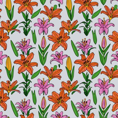 Yapraklı çiçek deseni. Çiçek buketleri çiçek kompozisyonları. Çiçek deseni