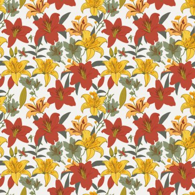 Yapraklı çiçek deseni. Çiçek buketleri çiçek kompozisyonları. Çiçek deseni