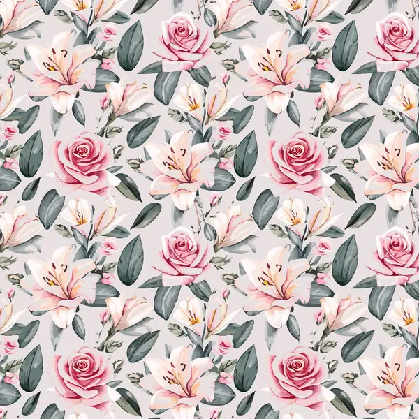 Yapraklı çiçek deseni. Çiçek buketleri çiçek kompozisyonları. Çiçek deseni