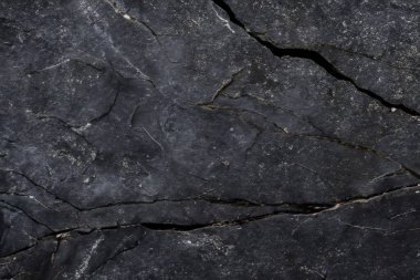 Koyu gri, siyah taş arka plan. Kaya dokusu. Siyah sayfa arkaplanı
