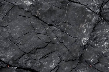 Koyu gri, siyah taş arka plan. Kaya dokusu. Siyah sayfa arkaplanı