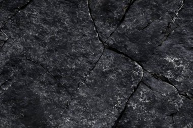 Koyu gri, siyah taş arka plan. Kaya dokusu. Siyah sayfa arkaplanı