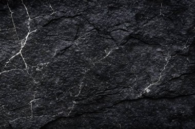 Koyu gri, siyah taş arka plan. Kaya dokusu. Siyah sayfa arkaplanı
