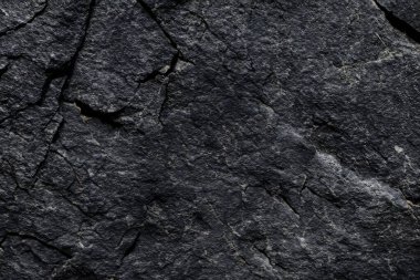 Koyu gri, siyah taş arka plan. Kaya dokusu. Siyah sayfa arkaplanı