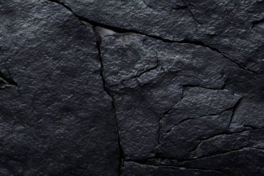 Koyu gri, siyah taş arka plan. Kaya dokusu. Siyah sayfa arkaplanı