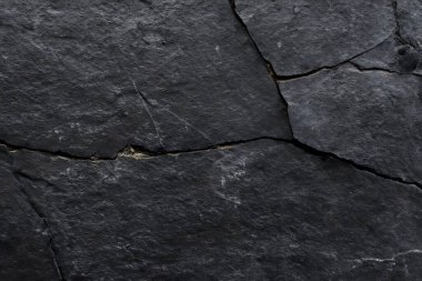 Koyu gri, siyah taş arka plan. Kaya dokusu. Siyah sayfa arkaplanı