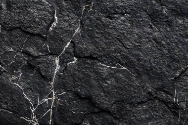 Koyu gri, siyah taş arka plan. Kaya dokusu. Siyah sayfa arkaplanı