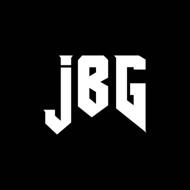 Teknoloji şirketi için JBG harf logosu tasarımı. JBG logo tasarımı siyah ve beyaz renk kombinasyonu. JBG logosu, JBG vektörü, JBG tasarımı, JBG simgesi, JBG alfabesi. JBG tipografi logosu tasarımı.