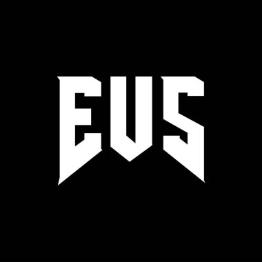 Teknoloji şirketi için EUS mektup logosu tasarımı. EUS logosu siyah-beyaz renk kombinasyonu tasarladı. EUS logosu, EUS vektörü, EUS tasarımı, EUS simgesi, EUS alfabesi. EUS tipografi logosu tasarımı.