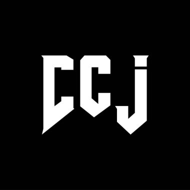 Teknoloji şirketi için CCJ mektup logosu tasarımı. CCJ logo tasarımı siyah-beyaz renk kombinasyonu. CCJ logosu, CCJ vektörü, CCJ tasarımı, CCJ simgesi, CCJ alfabesi. CCJ tipografi logosu tasarımı.