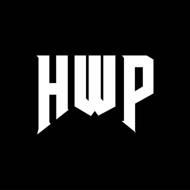 Teknoloji şirketi için HWP mektup logosu tasarımı. HWP logo tasarımı siyah ve beyaz renk kombinasyonu. HWP logosu, HWP vektörü, HWP tasarımı, HWP simgesi, HWP alfabesi. HWP tipografi logosu tasarımı.