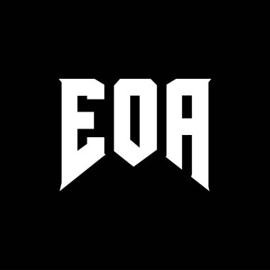 Teknoloji şirketi için EOA mektup logosu tasarımı. EOA logo tasarımı siyah ve beyaz renk kombinasyonu. EOA logosu, EOA vektörü, EOA tasarımı, EOA simgesi, EOA alfabesi. EOA tipografi logosu tasarımı.