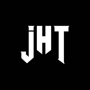 Teknoloji şirketi için JHT mektup logosu tasarımı. JHT logo tasarımı siyah ve beyaz renk kombinasyonu. JHT logosu, JHT vektörü, JHT tasarımı, JHT simgesi, JHT alfabesi. JHT tipografi logosu tasarımı.