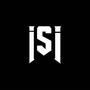 Teknoloji şirketi için ISI mektup logosu tasarımı. ISI logo tasarımı siyah-beyaz renk kombinasyonu. ISI logosu, ISI vektörü, ISI tasarımı, ISI simgesi, ISI alfabesi. ISI tipografi logosu tasarımı.