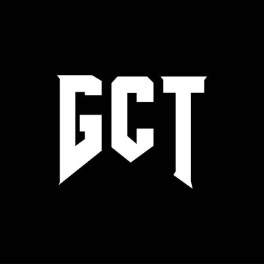 Teknoloji şirketi için GCT mektup logosu tasarımı. GCT logo tasarımı siyah ve beyaz renk kombinasyonu. GCT logosu, GCT vektörü, GCT tasarımı, GCT simgesi, GCT alfabesi. GCT tipografi logosu tasarımı.