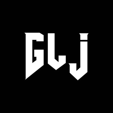 Teknoloji şirketi için GLJ mektup logosu tasarımı. GLJ logo tasarımı siyah ve beyaz renk kombinasyonu. GLJ logosu, GLJ vektörü, GLJ tasarımı, GLJ simgesi, GLJ alfabesi. GLJ tipografi logo tasarımı.