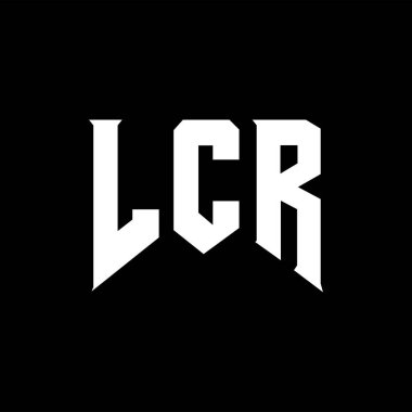 Teknoloji şirketi için LCR harf logosu tasarımı. LCR logo tasarımı siyah ve beyaz renk kombinasyonu. LCR logosu, LCR vektörü, LCR tasarımı, LCR simgesi, LCR alfabesi. LCR tipografi logosu tasarımı.