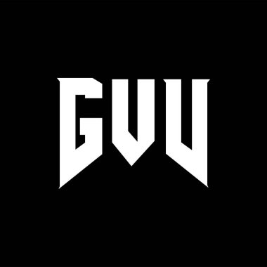 Teknoloji şirketi için GVV harf logosu tasarımı. GVV logo tasarımı siyah ve beyaz renk kombinasyonu. GVV logosu, GVV vektörü, GVV tasarımı, GVV simgesi, GVV alfabesi. GVV tipografi logosu tasarımı.