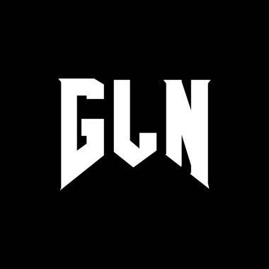 Teknoloji şirketi için GLN harf logosu tasarımı. GLN logo tasarımı siyah ve beyaz renk kombinasyonu. GLN logosu, GLN vektörü, GLN tasarımı, GLN simgesi, GLN alfabesi. GLN tipografi logosu tasarımı.