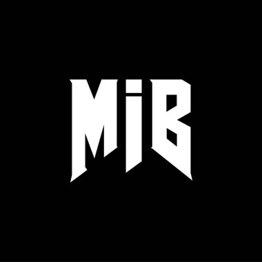 Teknoloji şirketi için MIB mektup logosu tasarımı. MIB logosu siyah-beyaz renk kombinasyonu tasarladı. MIB logosu, MIB vektörü, MIB tasarımı, MIB simgesi, MIB alfabesi. MIB tipografi logosu tasarımı.