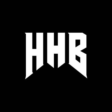Teknoloji şirketi için HHB harf logosu tasarımı. HHB logo tasarımı siyah ve beyaz renk kombinasyonu. HHB logosu, HHB vektörü, HHB tasarımı, HHB simgesi, HHB alfabesi. HHB tipografi logosu tasarımı.